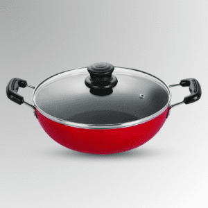 Non Stick Kadhai Pan With Glass Lid