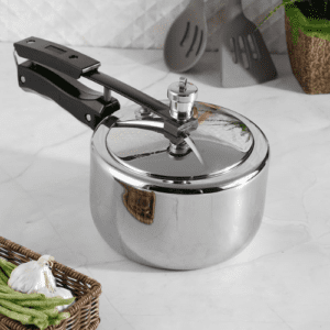 Straight Platinum Triply Stainless Steel Inner Lid Pressure Cooker